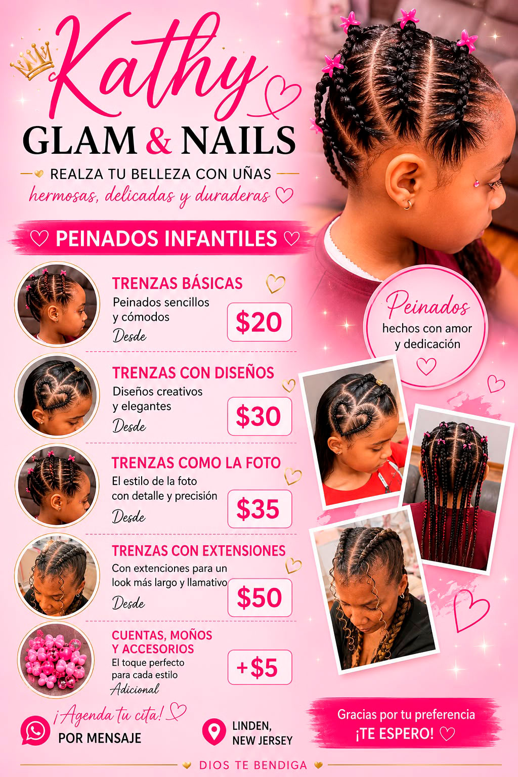 Menú de Trenzas